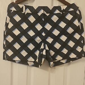 Ann Taylor Black and White Checkered Women's Shorts
